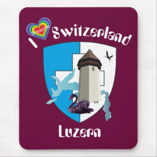 Alfombrilla De Ratón Luzern Schweiz Suisse Svizzera Suiza Mauspad