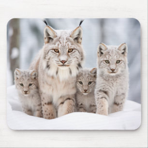 Alfombrilla De Ratón Lynx Animal Family Wandering Nature