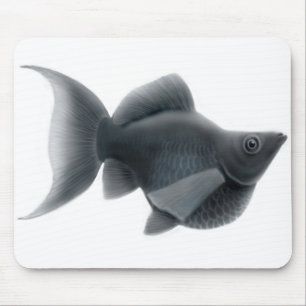 Alfombrilla De Ratón Lyretail negro Molly Mousepad