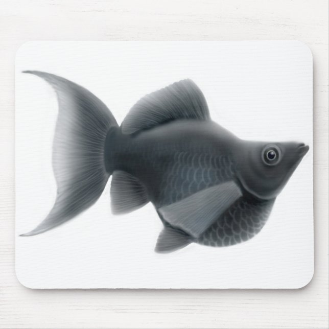 Alfombrilla De Ratón Lyretail negro Molly Mousepad (Frente)