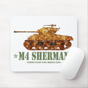 Alfombrilla De Ratón M4 Sherman World War Two American Medium Tank WWII