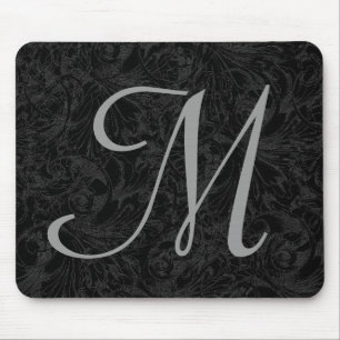 Alfombrilla De Ratón M: Monograma M Elegante Mousepad - Letra inicial