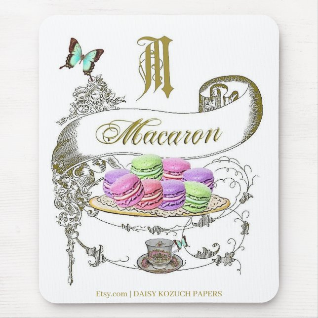 Alfombrilla De Ratón Macaron, almohadilla de ratón inspirada en Francia (Frente)