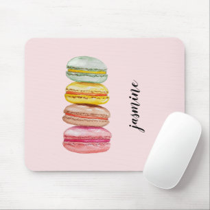 Alfombrilla De Ratón Macarons Franceses Acuarela Pintado a Mano