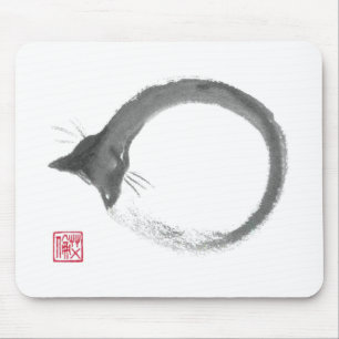 Alfombrilla De Ratón Macarrones - gato Enso de Sumi-e