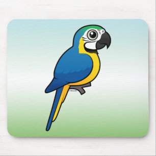 Alfombrilla De Ratón Macaw Azul-y-amarillo