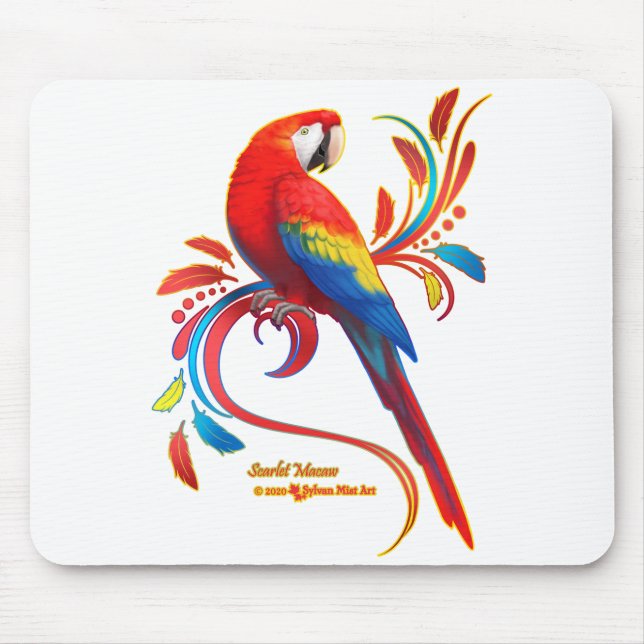 Alfombrilla De Ratón Macaw-Scarlet (Frente)