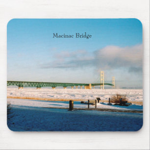 Alfombrilla De Ratón Mackinac Bridge mousepad de invierno
