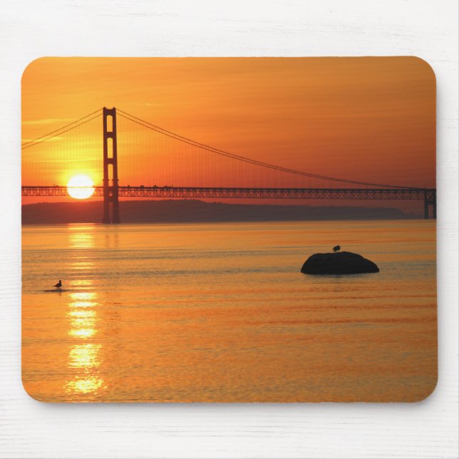 Alfombrilla De Ratón Mackinaw City Sunrise Mousepad (Frente)