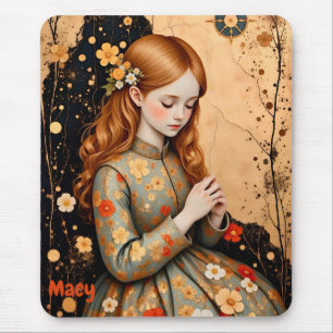 Alfombrilla De Ratón MACY ~ Elegante Chica Vintage ~ Mousepad