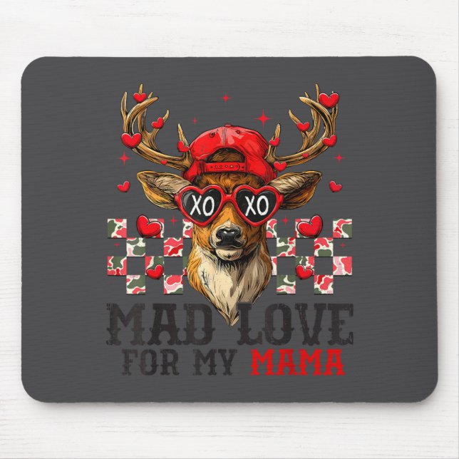 Alfombrilla De Ratón Mad Retro Love For My Mama Deer Hunting Happy Vale (Frente)