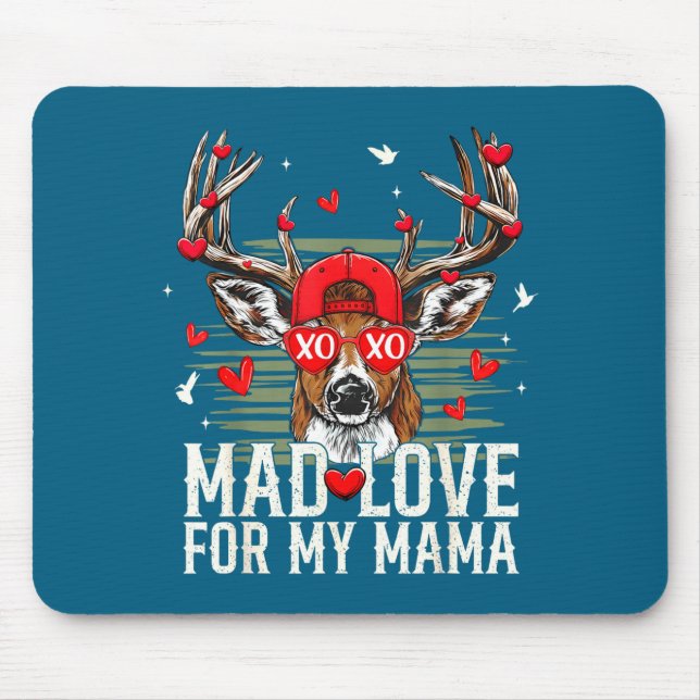 Alfombrilla De Ratón Mad Retro Love For My Mama Deer Hunting Happy Vale (Frente)