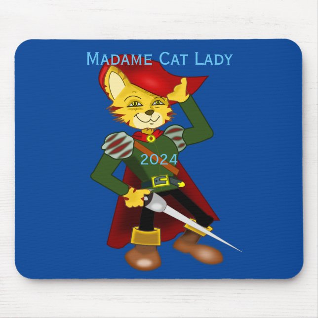Alfombrilla De Ratón Madame Cat Lady 2024 para el presidente Thunder_Co (Frente)