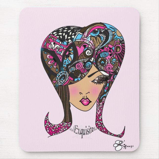 Alfombrilla De Ratón Madamoiselle Mimi Le Exquisite Girlie MousePad (Frente)