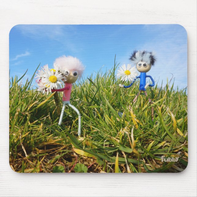 Alfombrilla De Ratón Madeliefjes plukkende fubby's.     (Frente)