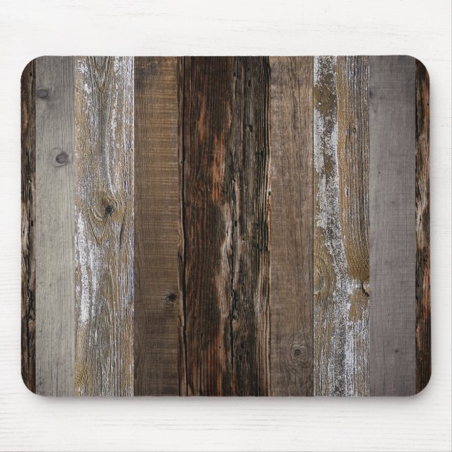 Alfombrilla De Ratón Madera de madera Rústica Rústica Reclamada de made (Frente)