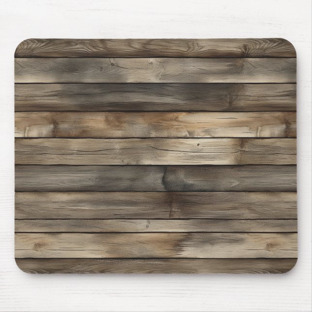 Alfombrilla De Ratón Madera Falsa Marrón (Frente)
