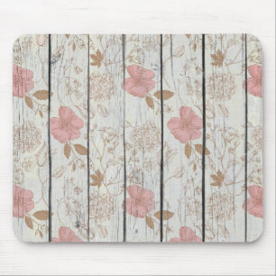 Alfombrilla De Ratón Madera floral elegante