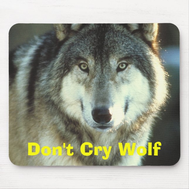 Alfombrilla De Ratón Madera-Lobo de JungleWalk.com (Frente)
