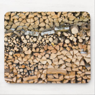 Alfombrilla De Ratón Madera tajada en un mousepad de la pila
