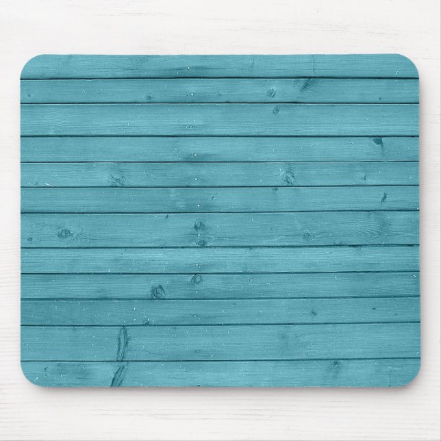 Alfombrilla De Ratón Madera Verde azulada azul acuática rusa (Frente)