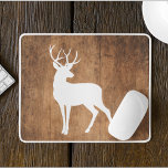 Alfombrilla De Ratón Madera y ciervo de belleza vintage<br><div class="desc">Vintaga Beauty Wood & Deer</div>