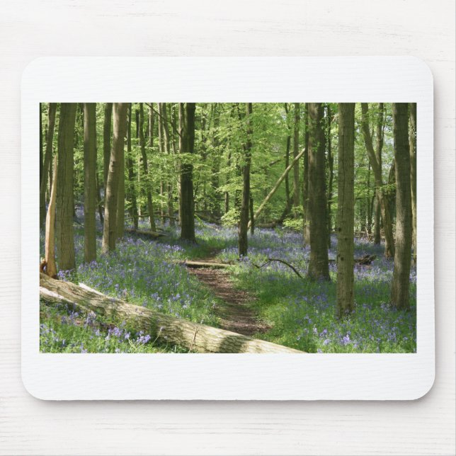 Alfombrilla De Ratón Maderas del Bluebell (Frente)