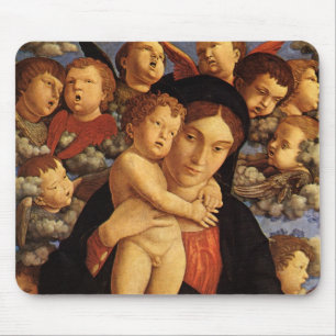 Alfombrilla De Ratón Madonna de los Querubines por Andrea Mantegna