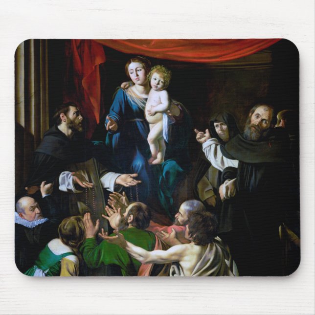 Alfombrilla De Ratón Madonna del Rosario, Caravaggio (Frente)