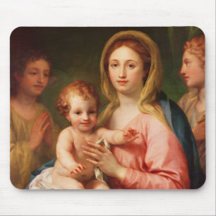 Alfombrilla De Ratón Madonna y niño con dos ángeles, 1770-73