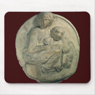 Alfombrilla De Ratón Madonna y Niño, Tondo Pitti por Michelangelo