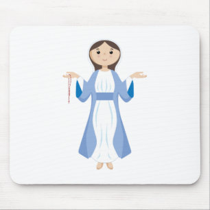 Alfombrilla De Ratón Madre María con Rosario