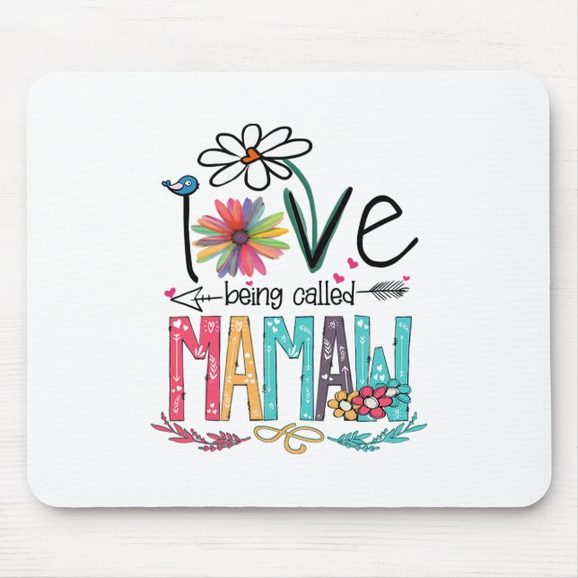 Alfombrilla De Ratón Madre, me encanta que me llamen girasol Mamaw (Frente)