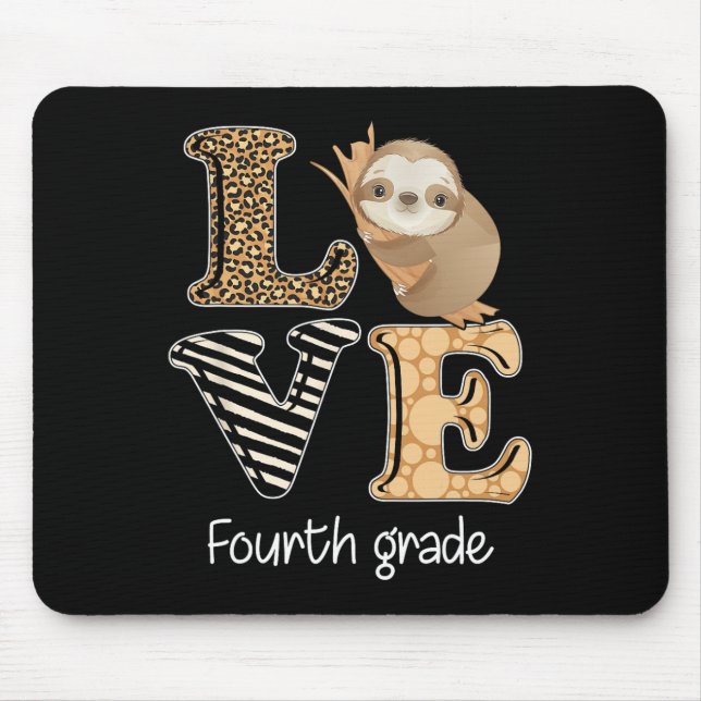 Alfombrilla De Ratón Maestra de 4º Grado de Amor de vuelta a (Frente)