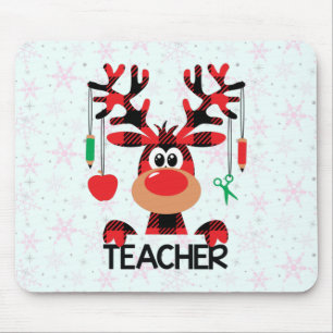 Alfombrilla De Ratón Maestra de Buffalo Plaid navidades