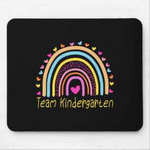 Alfombrilla De Ratón Maestra de jardín de infancia equipo arcoiris