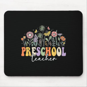 Alfombrilla De Ratón Maestra de preescolar Wildflower Floral de vuelta