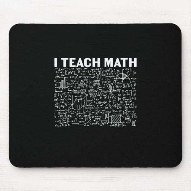 Alfombrilla De Ratón Maestra: Enseño matemática (Frente)