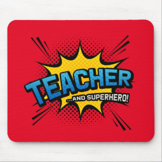Alfombrilla De Ratón Maestra y superheroína - Regalo del fin del period
