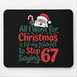 Alfombrilla De Ratón Maestro Divertido 67 Meme Navidad Matemáticas Estu