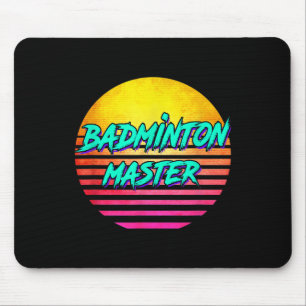 Alfombrilla De Ratón Maestro Retro de Bádminton de los 80 
