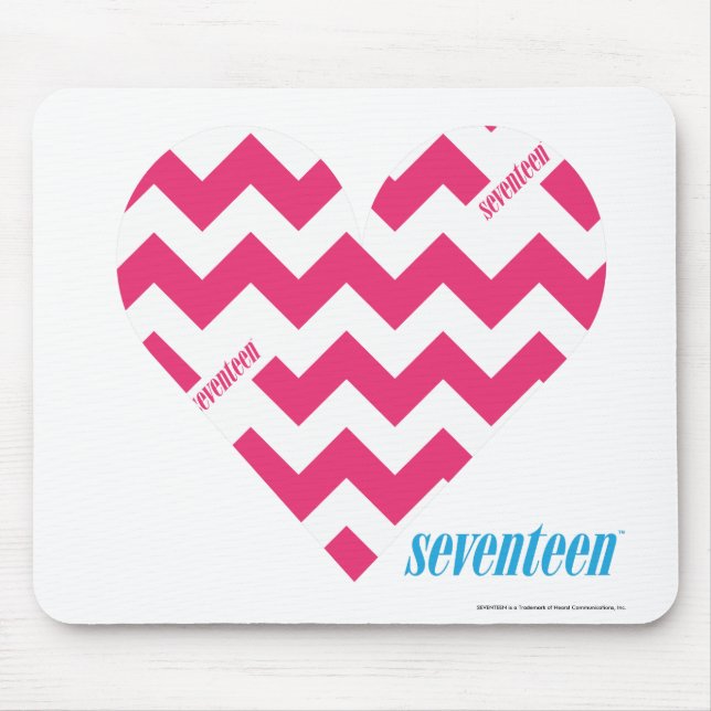 Alfombrilla De Ratón Magenta 3 del zigzag (Frente)