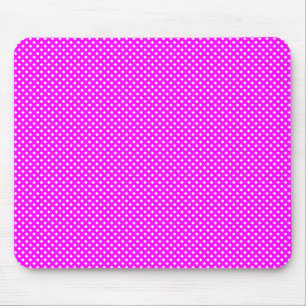 Alfombrilla De Ratón Magenta de patrón neto con blanco