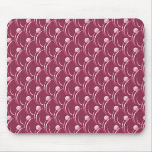 Alfombrilla De Ratón Magenta Fancy Swirls Mousepad