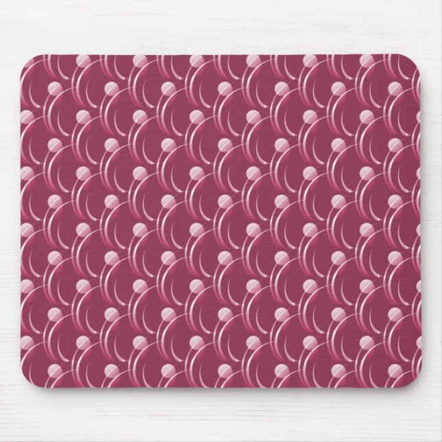 Alfombrilla De Ratón Magenta Fancy Swirls Mousepad (Frente)