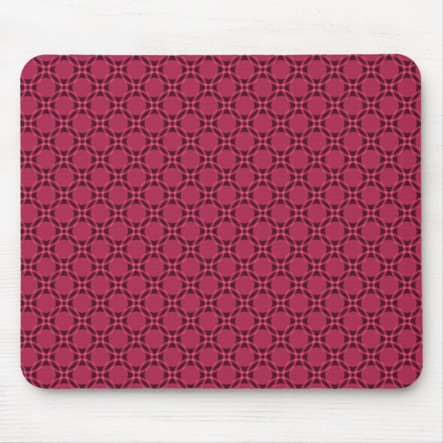Alfombrilla De Ratón Magenta Funky Circles Mousepad (Frente)