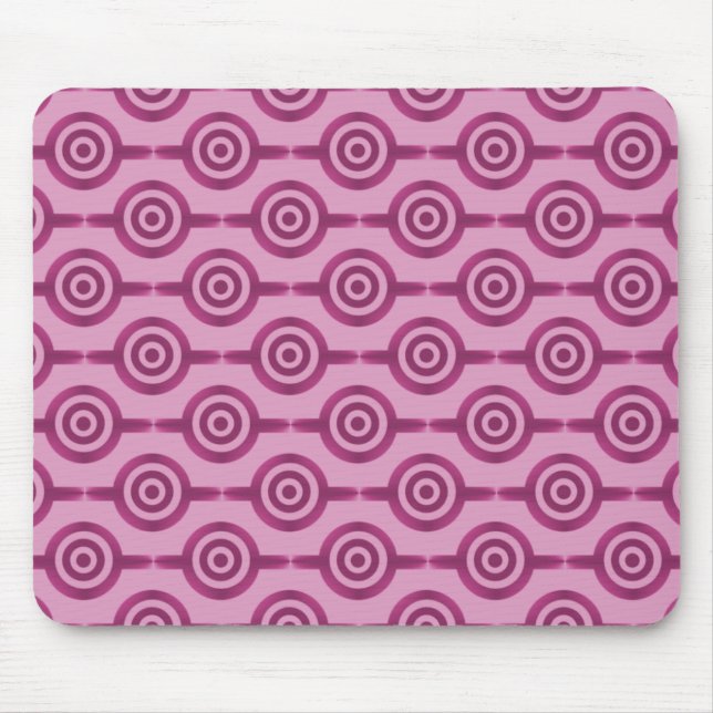 Alfombrilla De Ratón Magenta Trendy Circles Mousepad (Frente)
