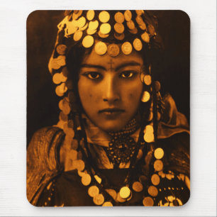 Alfombrilla De Ratón Maghreb dorado mujer Chica bereber nail