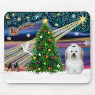 Alfombrilla De Ratón Magia de Navidad Coton De Tulear