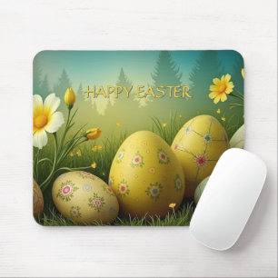Alfombrilla De Ratón Magia de primavera con huevos de Pascua en un mar